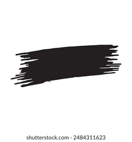 Black brush stroke on white background. grunge brush template, brush lines vector illustration