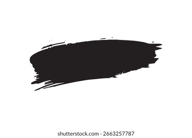 Un trazo de pincel negro sobre un fondo blanco se puede utilizar como un elemento de diseño o como un fondo creativo. Es un elemento gráfico versátil. Utilícelo para varios propósitos.