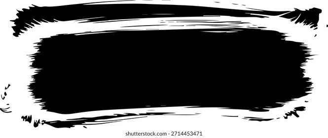 Trazo de pincel negro sobre fondo blanco