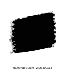 Un trazo de pincel negro sobre un fondo blanco con bordes ásperos, creando un contraste audaz y marcado. La pincelada es dinámica y expresiva, con una sensación de energía y movimiento. Los bordes ásperos añaden textura e interés visual a la Imagen, por lo que es un gran elemento para proyectos artísticos y de diseño.