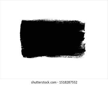 black brush stroke paint background vector design