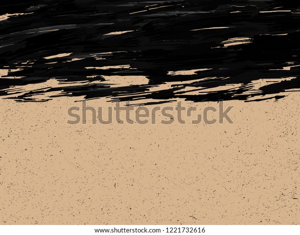Black Brush Stroke Paint Text Space Stock Vector Royalty Free