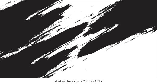 Black brush stroke set isolated on background. Paint brush stroke vector for ink paint, grunge design element, dirt banner, watercolor design, dirty texture. Trendy brush stroke, vector illustration