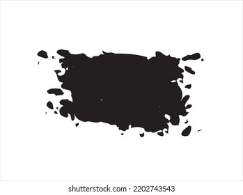 schwarzer Pinselstrich , Splash-Stil , Vektorgrafik 
