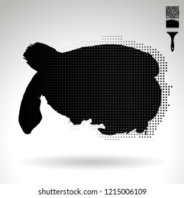 Black brush stroke and texture. Grunge vector abstract hand - painted element. Underline and border design.