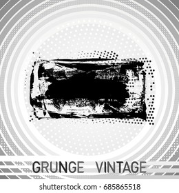 Black brush stroke and texture. Grunge vector abstract hand - painted element. Underline and border design.