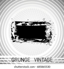 Black brush stroke and texture. Grunge vector abstract hand - painted element. Underline and border design.