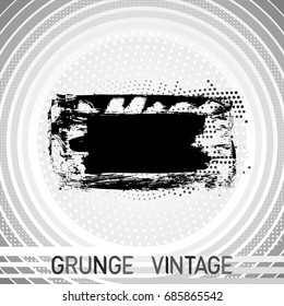 Black brush stroke and texture. Grunge vector abstract hand - painted element. Underline and border design.