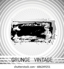 Black brush stroke and texture. Grunge vector abstract hand - painted element. Underline and border design.