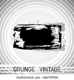 Black brush stroke and texture. Grunge vector abstract hand - painted element. Underline and border design.