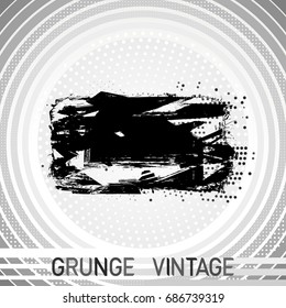 Black brush stroke and texture. Grunge vector abstract hand - painted element. Underline and border design.