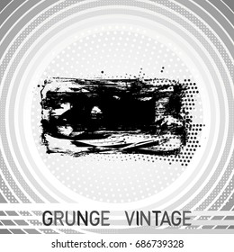 Black brush stroke and texture. Grunge vector abstract hand - painted element. Underline and border design.