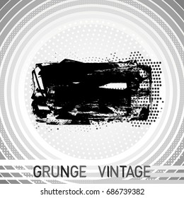 Black brush stroke and texture. Grunge vector abstract hand - painted element. Underline and border design.