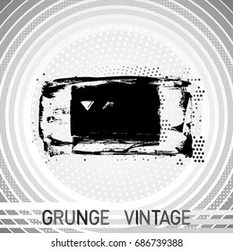 Black brush stroke and texture. Grunge vector abstract hand - painted element. Underline and border design.