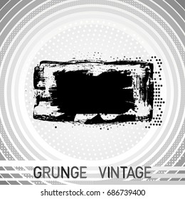 Black brush stroke and texture. Grunge vector abstract hand - painted element. Underline and border design.