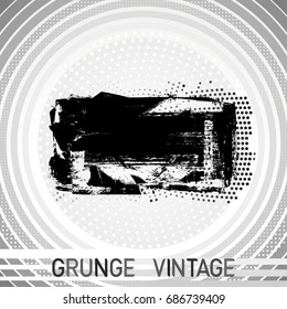 Black brush stroke and texture. Grunge vector abstract hand - painted element. Underline and border design.