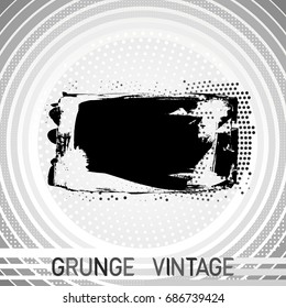 Black brush stroke and texture. Grunge vector abstract hand - painted element. Underline and border design.