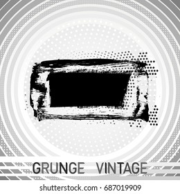 Black brush stroke and texture. Grunge vector abstract hand - painted element. Underline and border design.
