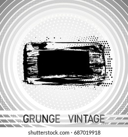 Black brush stroke and texture. Grunge vector abstract hand - painted element. Underline and border design.