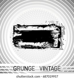 Black brush stroke and texture. Grunge vector abstract hand - painted element. Underline and border design.