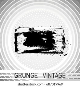 Black brush stroke and texture. Grunge vector abstract hand - painted element. Underline and border design.