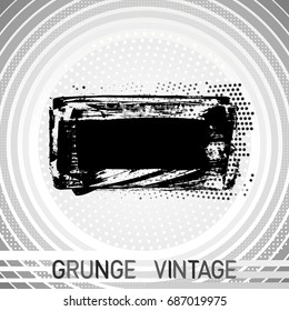 Black brush stroke and texture. Grunge vector abstract hand - painted element. Underline and border design.