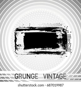Black brush stroke and texture. Grunge vector abstract hand - painted element. Underline and border design.
