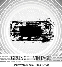 Black brush stroke and texture. Grunge vector abstract hand - painted element. Underline and border design.