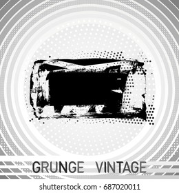 Black brush stroke and texture. Grunge vector abstract hand - painted element. Underline and border design.