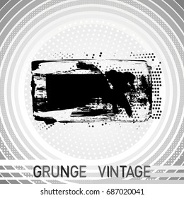 Black brush stroke and texture. Grunge vector abstract hand - painted element. Underline and border design.