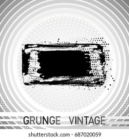 Black brush stroke and texture. Grunge vector abstract hand - painted element. Underline and border design.