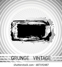 Black brush stroke and texture. Grunge vector abstract hand - painted element. Underline and border design.