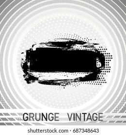 Black brush stroke and texture. Grunge vector abstract hand - painted element. Underline and border design.