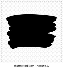 Black brush stroke and texture. Grunge vector abstract hand - painted element. Underline and border design.