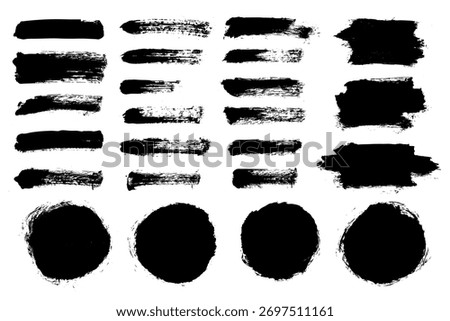Black brush stroke texture line highlighter pen or horizontal felt tip pen marker.