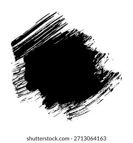 Las pinceladas negras se mezclan suavemente en el espacio blanco para necesidades de diseño artístico