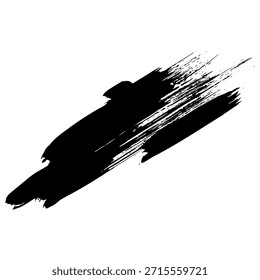 Black brush strokes and blobs created by hand for design use in grunge themes