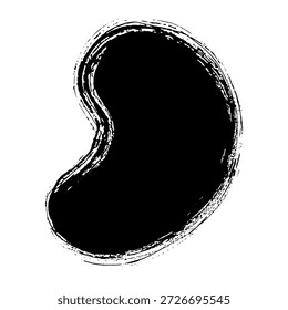 Pinceladas negras y blobs adecuados para el uso de fondo de texto en diseños
