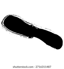 Schwarze schwarze Pinselstriche, die von Hand für die Verwendung in Designprojekten erstellt wurden
