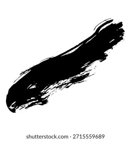 Black brush strokes created using ink for grunge design backgrounds
