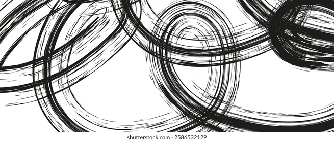 Black brush strokes, creating an abstract texture with vibrant ink splatters and paintbrush stains.