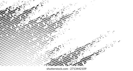 Black brush strokes and dots. Creative brush strokes isolated on a white background, freehand drawing. Uneven strokes with jagged edges. Vector illustration.