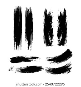 Black brush strokes effect design