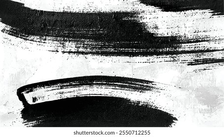 Pinceladas negras. Grunge patrón sin fisuras en blanco y negro. Angustiado fondo grunge desigual. Textura de pinceladas. Fondo abstracto blanco y negro.	