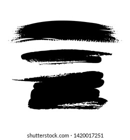 Black Brush strokes hand drawn vector illustration