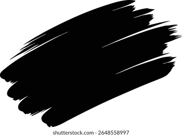 Black brush strokes and ink drops on white canvas