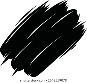 Coups de pinceau noirs et gouttes d'encre sur toile blanche