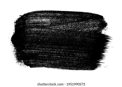 Black brush strokes isolated on white. Ink splatter. Paint droplets. Digitally generated image. Vector design elements, illustration, EPS 10.
