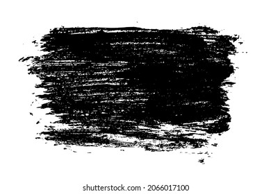Black brush strokes isolated on white. Ink splatter. Paint droplets. Digitally generated image. Vector design elements, illustration, EPS 10.