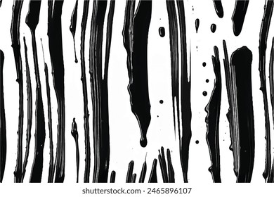 Black Brush strokes isolated on white background. Brush strokes grunge background. Vector brush stroke texture. Black ink, paint splatter.